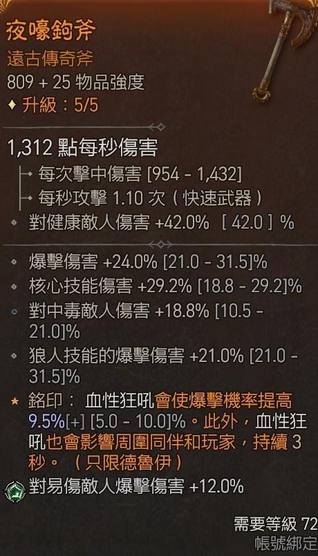《暗黑破坏神4》德鲁伊撕裂狼详细Build分享