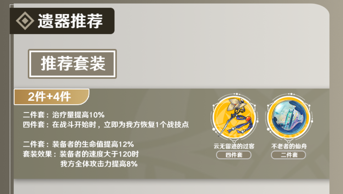 崩坏星穹铁道娜塔莎选什么遗器 娜塔莎遗器推荐