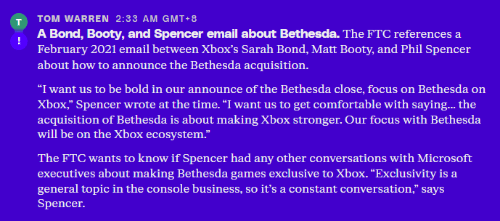 斯宾塞：微软收购B社是为了让Xbox更加强大