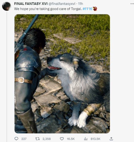 《FF16》官方提醒照顾好狗 玩家晒相关奖杯
