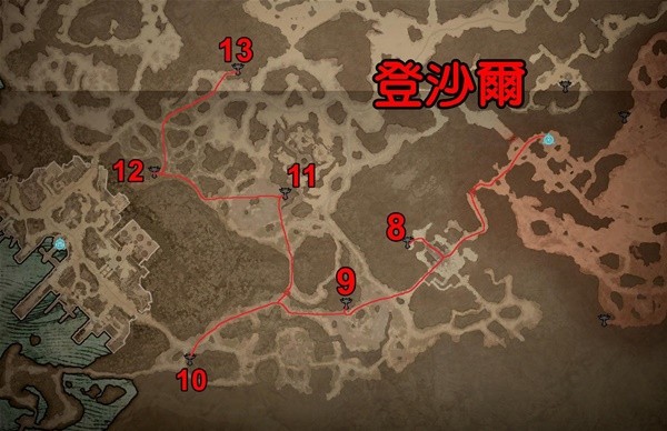 《暗黑破坏神4》凯基斯坦莉莉丝祭坛位置路线展示
