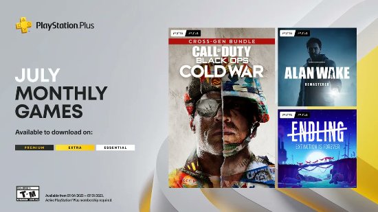 PS+7月美服游戏容量公布：仅《COD17》就需255G