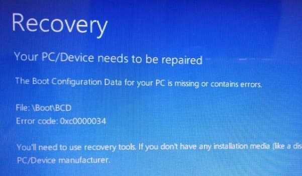 win10开机出现recovery进不去系统怎么解决 1.Win10开机出现Recovery