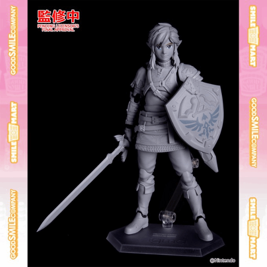 《王国之泪》公布Figma手办 林克手持大师剑海利亚盾