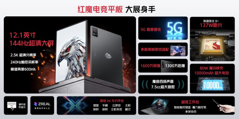 红魔8S Pro系列首发骁龙8Gen2领先版+24GB运存，电竞玩家新神装！