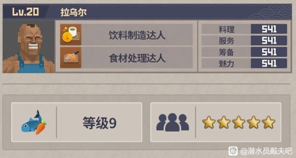 《潜水员戴夫》分店员工配置推荐