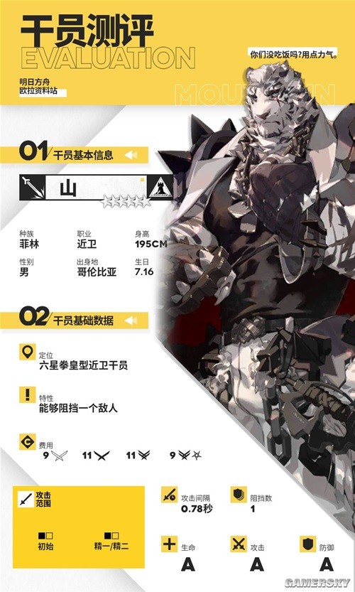 《明日方舟》近卫干员山测评 山强吗