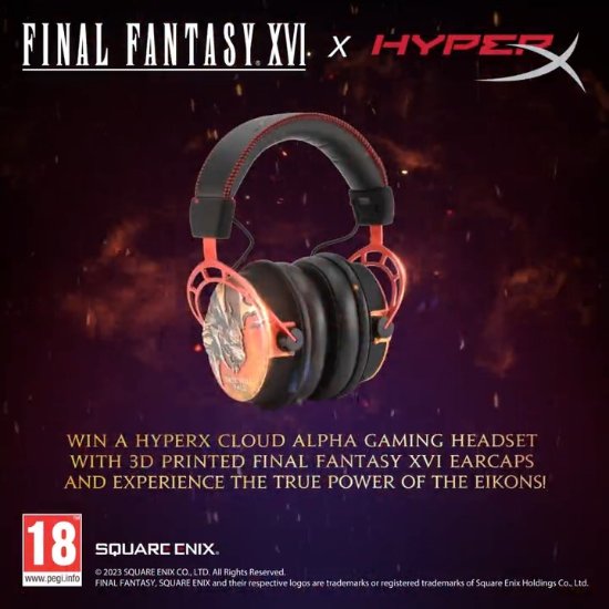 HyperX推出《最终幻想16》主题游戏耳机 售价1122元