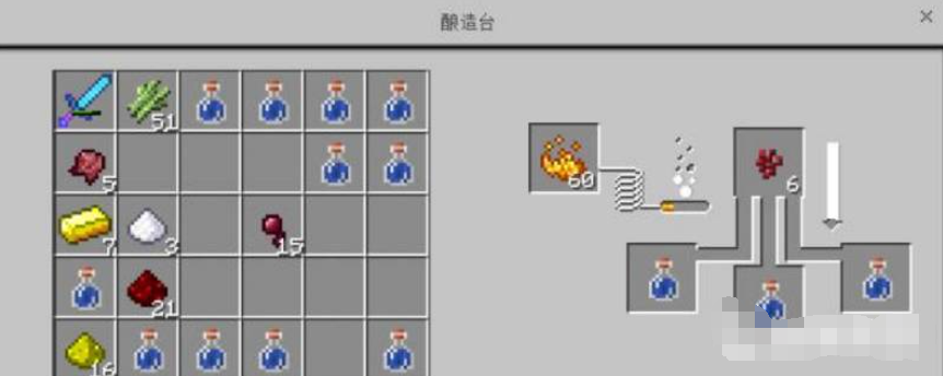 我的世界怎么做药水