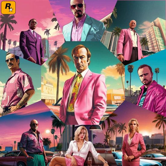 质感超棒！玩家自制《GTA6》x《绝命毒师》海报