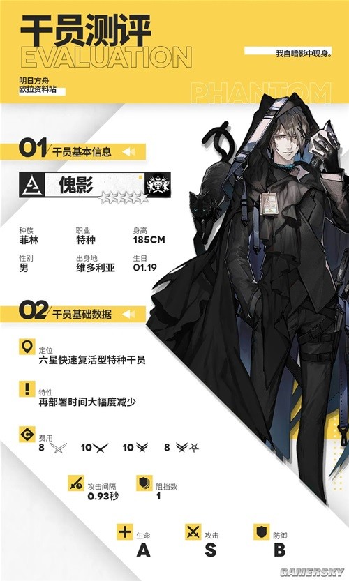 《明日方舟》特种干员傀影测评 傀影值得培养吗