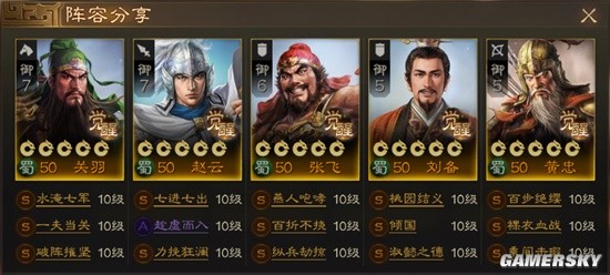 《三国志战棋版》桃园四虎阵容搭配分享