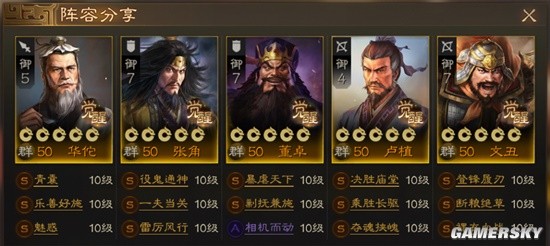 《三国志战棋版》群法刀阵容搭配分享