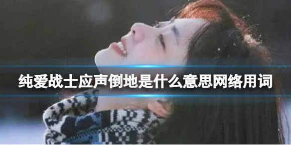 纯爱战士应声倒地是什么网络用语 纯爱战士应声倒地梗百科