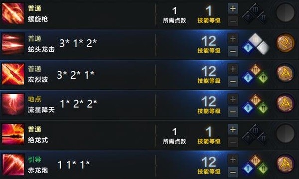 《命运方舟》枪术士技能加点推荐