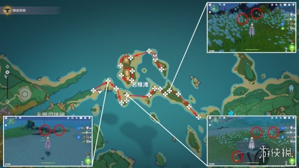 《原神》血斛分布图 3.8血斛收集路线