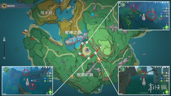 《原神》血斛分布图 3.8血斛收集路线