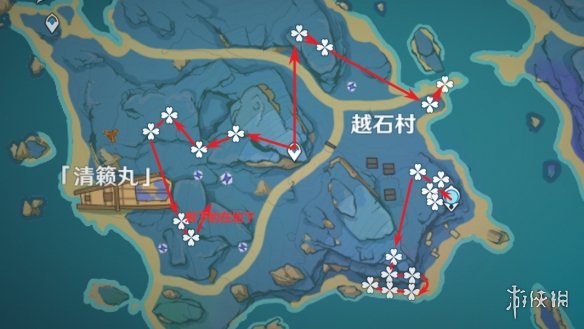 《原神》鸣草分布图 3.8鸣草收集路线