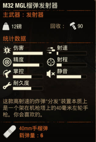 《腐烂国度2》武器 M32 MGL榴弹发射器怎么样