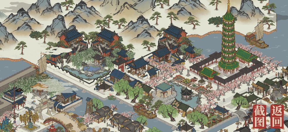 江南百景图人工湖怎么布局
