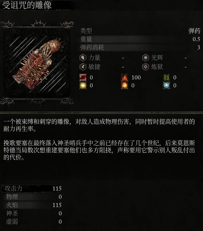 《堕落之主》受诅咒的雕像介绍